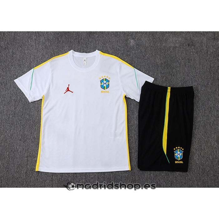 Chandal del Brasil Manga Corta 26-27 Blanco - Pantalon Corto